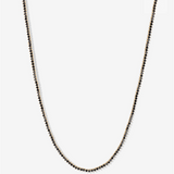 18K Yellow Gold Overlay 'Not Your Basic' Black Cubic Zirconia Tennis Necklace