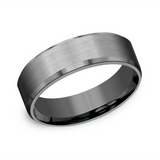 Tantalum 'The Nobleman' 7mm Straight Beveled Wedding Band Satin Finish