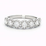 14K White Gold Classic Natural Diamonds Band