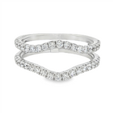 14K White Gold Enhancer Natural Diamonds Band