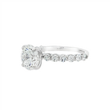 14K White Gold 2.60Ct Round Lab Grown Diamonds Classic Engagement Ring