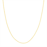 10K Yellow Gold 22 Inches Adjustable Wheat Chain