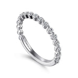 14K White Gold Modern Natural Diamonds Band