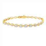 14K Yellow Gold Lab Grown Diamonds Tennis Bracelet