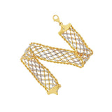 JT ESTATE 14K Yellow And White Gold Ornate Openwork Bracelet