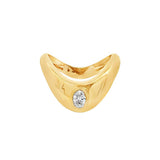 14K Yellow Gold Free Form Natural Diamonds Ring