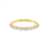 14K Yellow Gold Modern Natural Diamonds Band