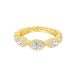 14K Yellow Gold Lab Grown Diamonds Contemporary Band