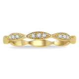 14K Yellow Gold Stackable Natural Diamonds Ring