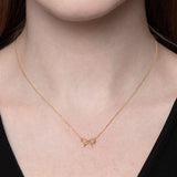 14K Yellow Gold Small Bow Necklace
