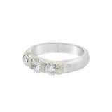 JT ESTATE Platinum And 14K White Gold Classic Natural Diamond Band