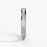14K White Gold Baguette Natural Diamonds Band