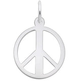 Sterling Silver Peace Sign Charm