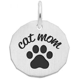 Sterling Silver Cat Mom Charm