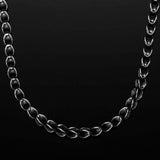 NK2 "Caesar" Oxidized Sterling Silver Link Chain Necklace