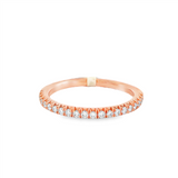 14K Rose Gold Classic Natural Diamonds Band