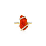 18K Yellow Gold FreeForm Opal Free Form Ring