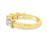 18K Yellow Gold East West Bold Diamond Anniversary Ring