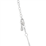 JT ESTATE 14K White Gold Natural Diamond Double Heart Pendant