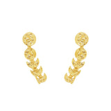 18K Yellow Gold Vermeil Hammered Arrow Climber Earrings