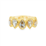 14K Yellow Gold Lab Grown Diamonds Contemporary Band