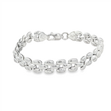 JT ESTATE Sterling Silver Panther Link Bracelet