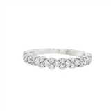 14K White Gold Organic Natural Diamonds Band