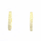 14K Yellow Gold Pavé Diamond Small Earrings