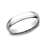14K White Gold 4mm Super Light Comfort Fit Wedding Band