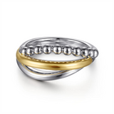 Sterling Silver and 14K Yellow Gold Bujukan Twisted Ring