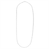Sterling Silver 1.8mm Diamond Cut Paperclip Chain 24 Inches