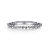 14K White Gold Modern Natural Diamonds Band