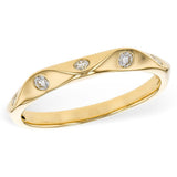 14K White Gold Stackable Natural Diamonds Ring