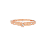 JT ESTATE 14K Rose Gold Contemporary Natural Diamonds Ring