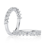 14K White Gold Classic Natural Diamonds Band