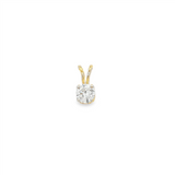 JT ESTATE 14K Yellow Gold Natural Diamonds Solitaire Pendant