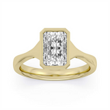 14K Yellow Gold 2.56Ct Radiant Lab Grown Diamonds Solitaire Engagement Ring