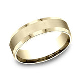 14K Yellow Gold 6.5mm Light Comfort Fit Wedding Band