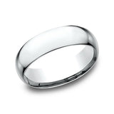14K White Gold 7mm Super Light Comfort Fit Wedding Band
