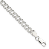 Sterling Silver Double Link Charm Bracelet