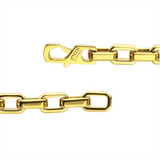 6mm Polished Finish 18K Yellow Gold IP Steel Paperclip Chain Bracelet