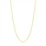 14K Yellow Gold 24 Inches Adjustable Wheat Chain