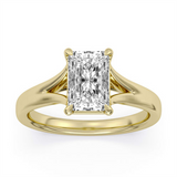 14K Yellow Gold 2.05Ct Radiant Lab Grown Diamonds Solitaire Engagement Ring