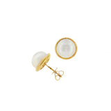 JT ESTATE 14K Yellow Gold 10Mm Pearl Studs