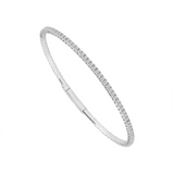 14K White Gold And Titanium Natural Diamonds Flexie Bracelet