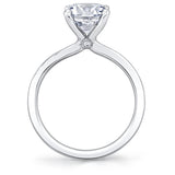 14K White Gold 'Sutton' Peek-A-Boo Solitaire Diamond Engagement Ring