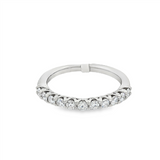 14K White Gold Classic Natural Diamonds Band