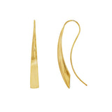 JT ESTATE 18K Yellow Gold Tapered Drop Earrings