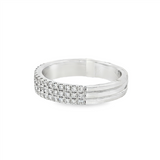 14K White Gold Classic Natural Diamonds Band