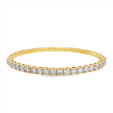 14K White Gold Natural Diamonds Flex Bracelet